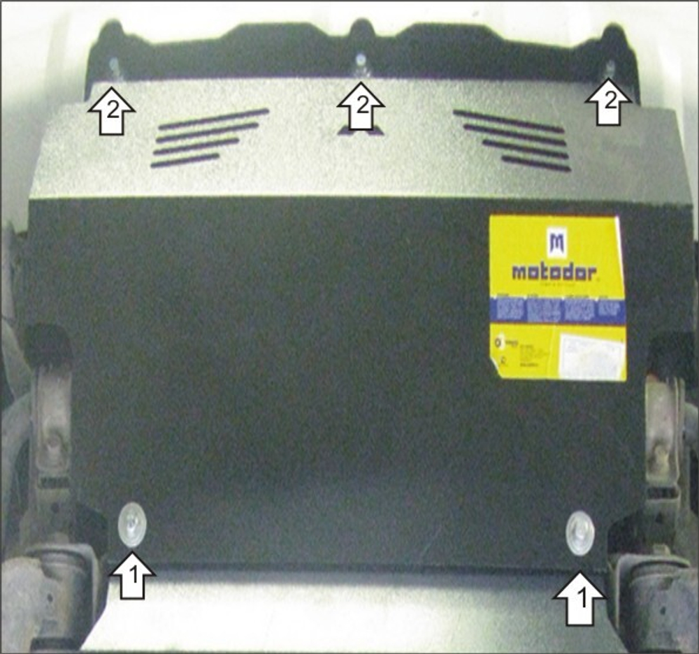 Защита Радиатора. 3 мм, Сталь. для Mitsubishi Pajero Sport 2008-2016, L200 2006-2015 MOTODOR.11315