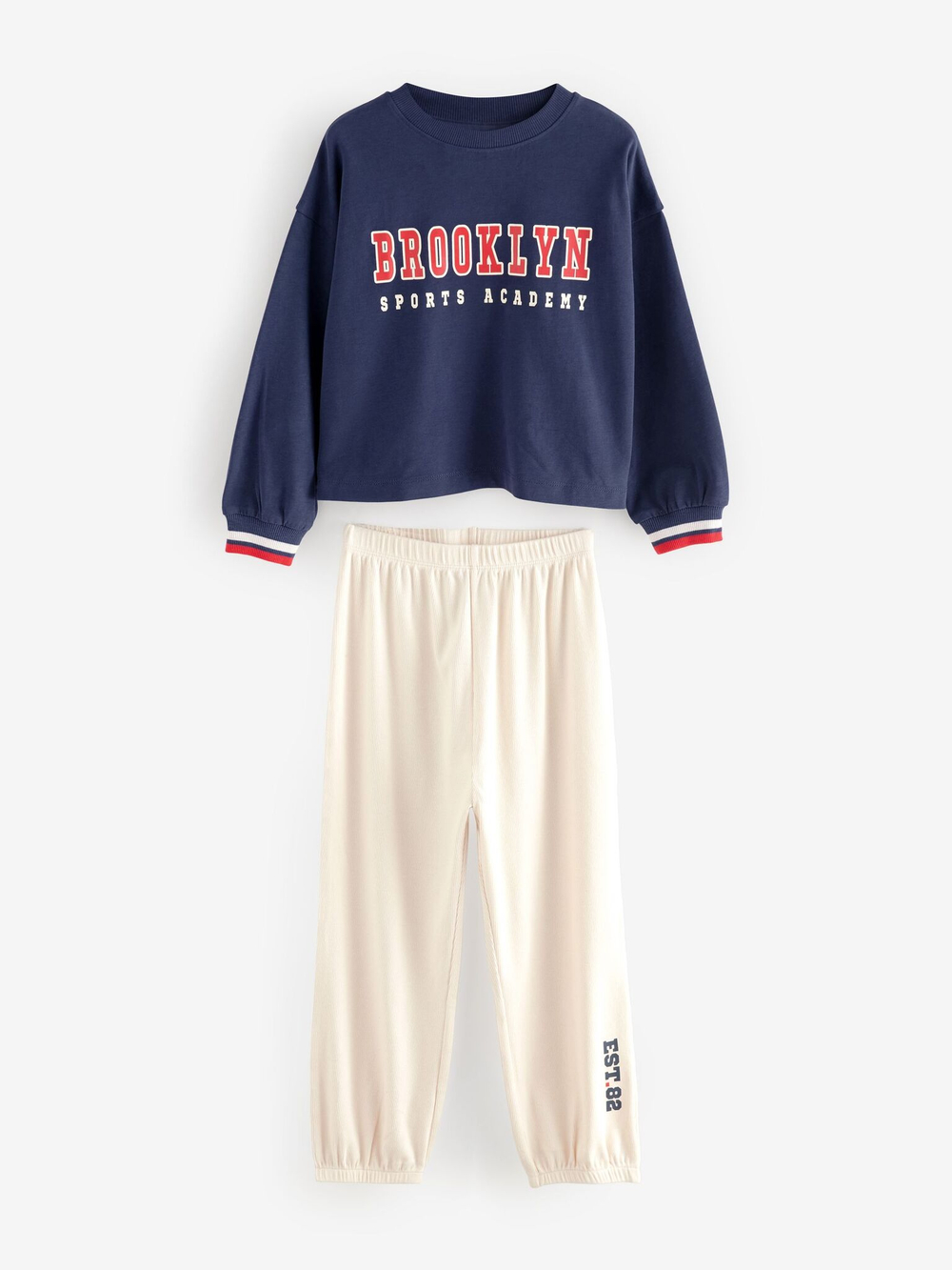 Пижама для девочки Next B16-259, 3 шт., Красный, Синий, Серый