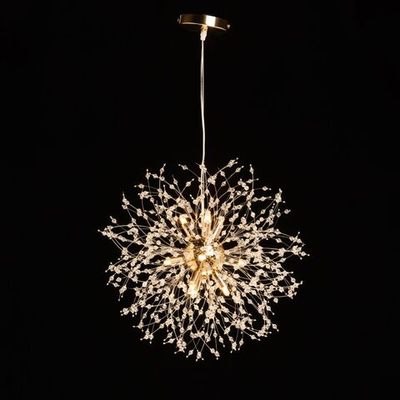 Люстра подвесная De City Адриатика, 9 LED ламп G9, до 26 кв м, золотая