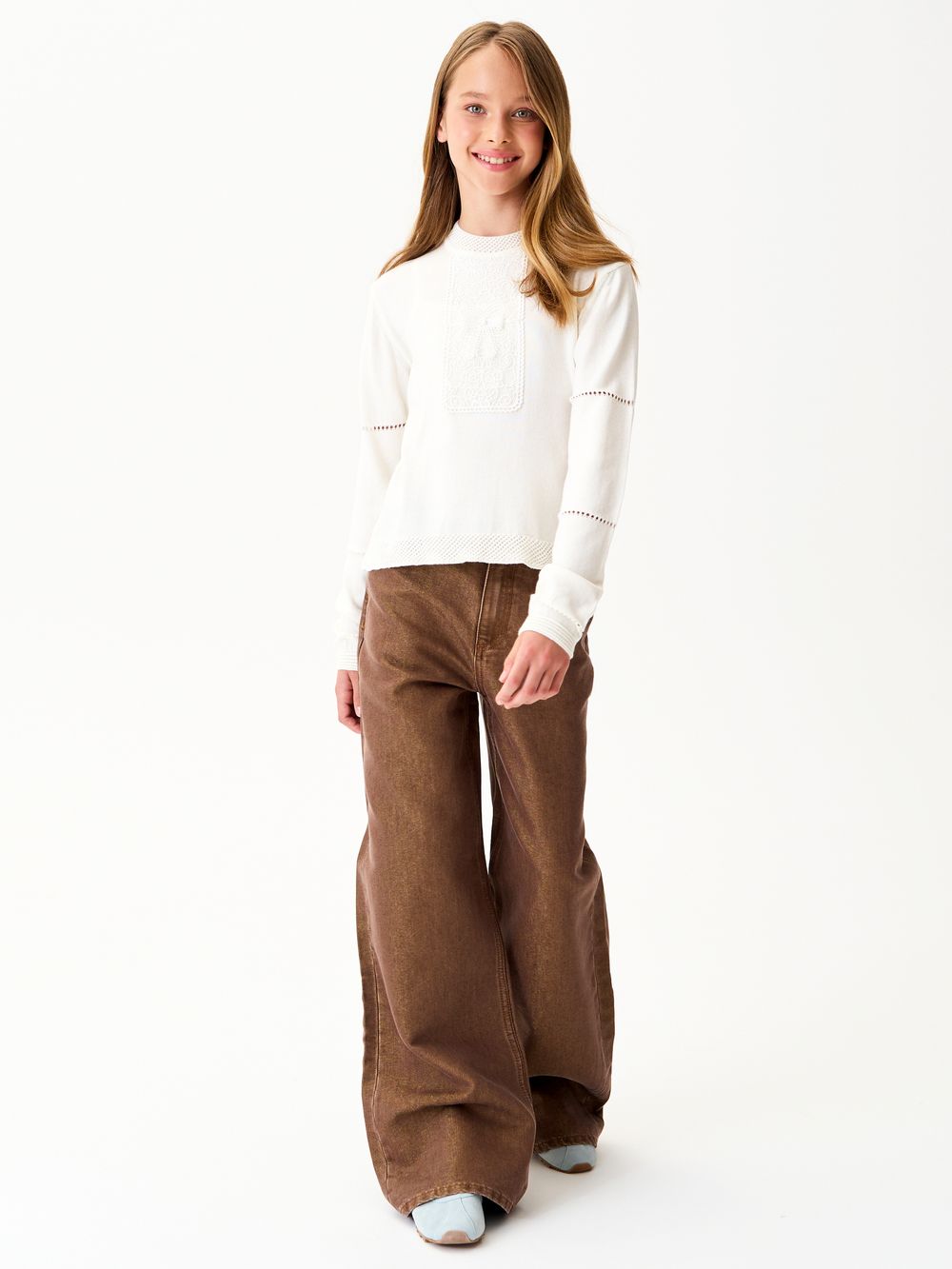 Джемпер для девочки AT1345 молочный