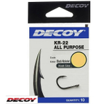 Крючок Decoy одинарный KR-22 #2 BLACK NICKELED (в упаковке 10 штук)
