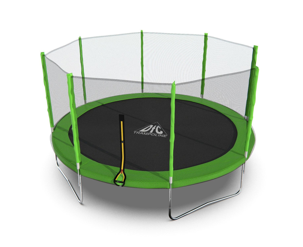 Батут DFC Trampoline Fitness с сеткой 14ft Светло-зелёный