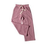 Брюки прямые с декоративной строчкой Пудра