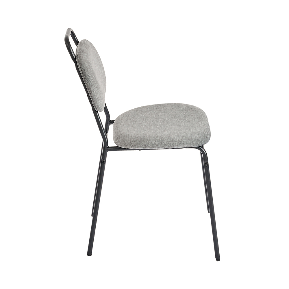 Стул MOLLY разборный черный каркас серое сиденье