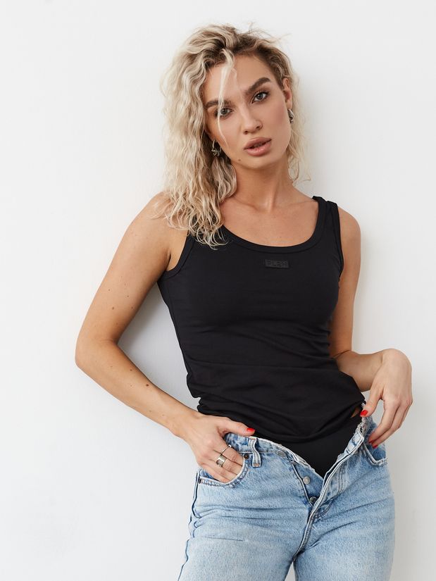 Майка базовая, черный