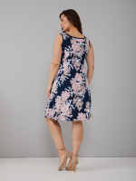 Платье П-012/тсиний-пудровыйпион