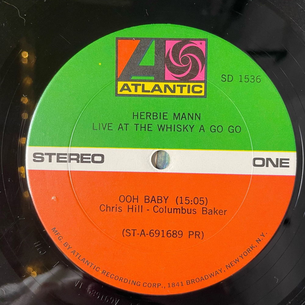 Винтажная виниловая пластинка LP Herbie Mann Live At The Whisky A Go Go (USA 1969)