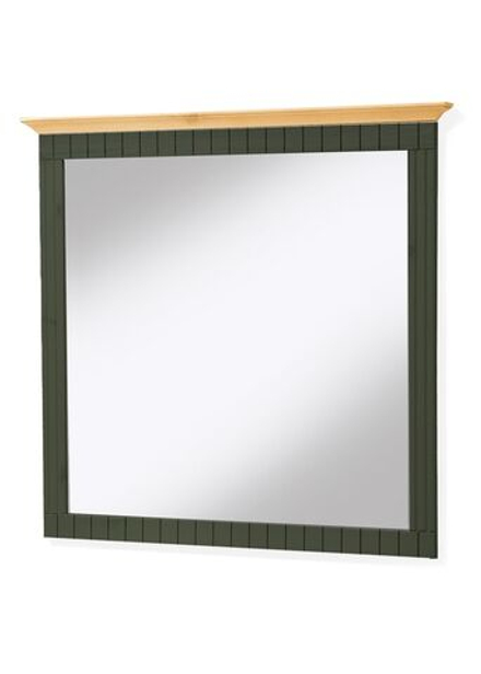Зеркало интерьерное Неаполь с карнизом, зеленое
