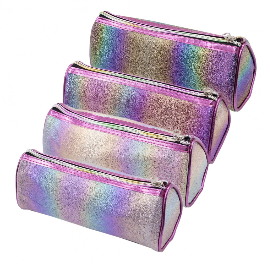 Пенал - тубус Alingar, ПВХ, молния, 80 х 210 мм, "Хамелеон ", ассорти (радужные переливы)