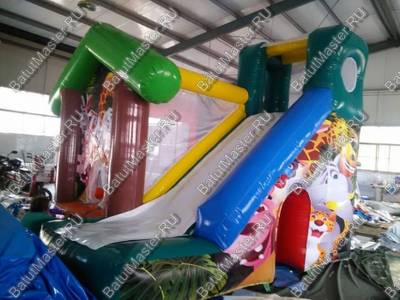 Небольшой надувной батут "Лесной домик"