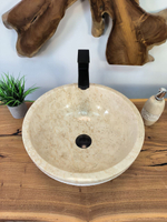 Раковина из мрамора Bowl Cream Dotted BM-65736 40х40х17 из натурального камня