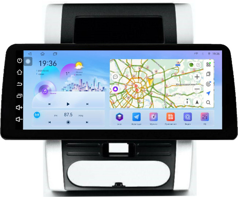 Магнитола для Nissan X-Trail T31 2007-2014 - FarCar монитор 12.3" 2K QLED на Android 14, TS10, CarPlay, 4G SIM-слот