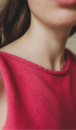 Топ из итальянского хлопка цвета фуксия