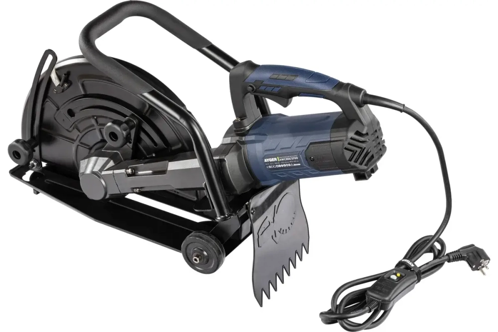 Электрический резчик по бетону AYGER сухой и мокрый рез AWC355/2700