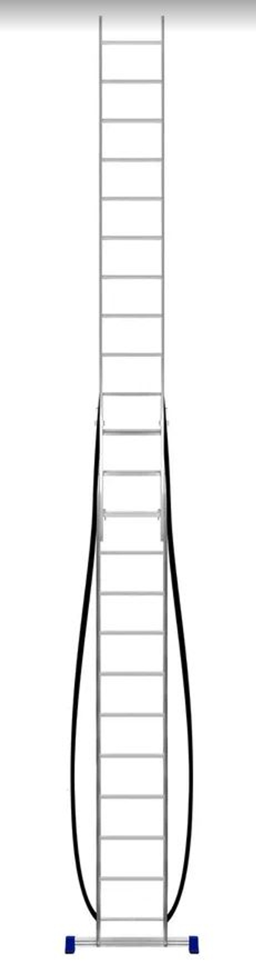 Лестница алюмин.  2секц* 13ступеней (3,69м-6,15м) / МОНТАЖНИК