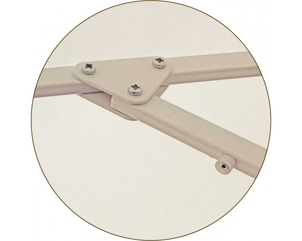 Зонт Митек 2.5х2.5 м с воланом (стальной каркас с подставкой, стойка 40мм, 8 спиц 20х10мм, тент OXF 300D) порошковая краска