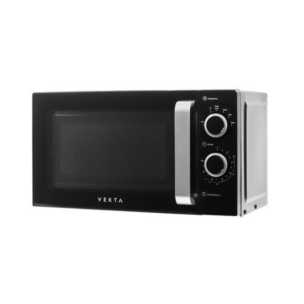 Микроволновая печь VEKTA MS720ATB, объем 20 л, мощность 700 Вт, механическое управление, таймер, черная