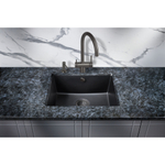 Мойка для кухни MILACIO Leon 55 Cuarzo MC.77081, черный матовый