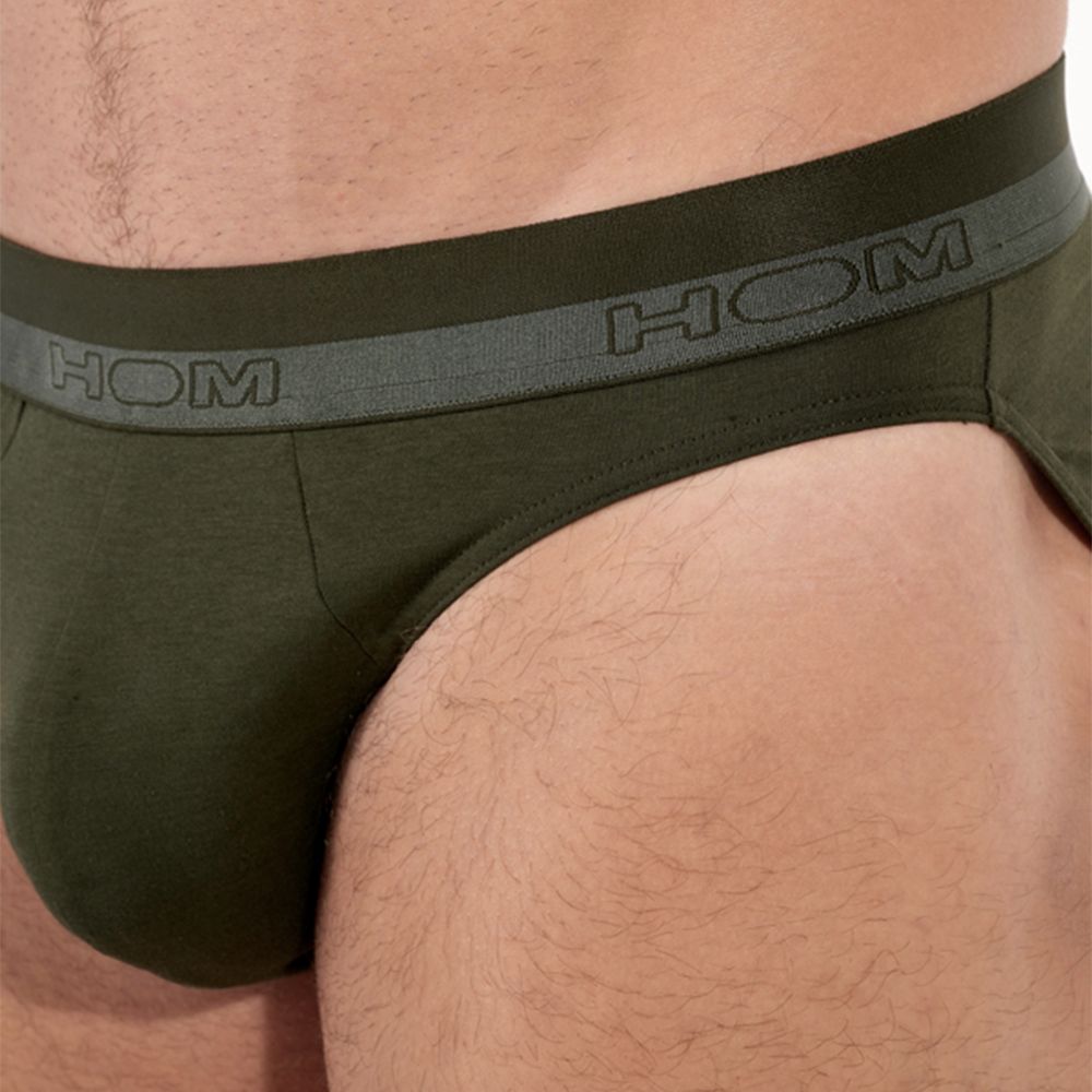 Мужские трусы брифы хаки HOM Classic 40-0204-00DK
