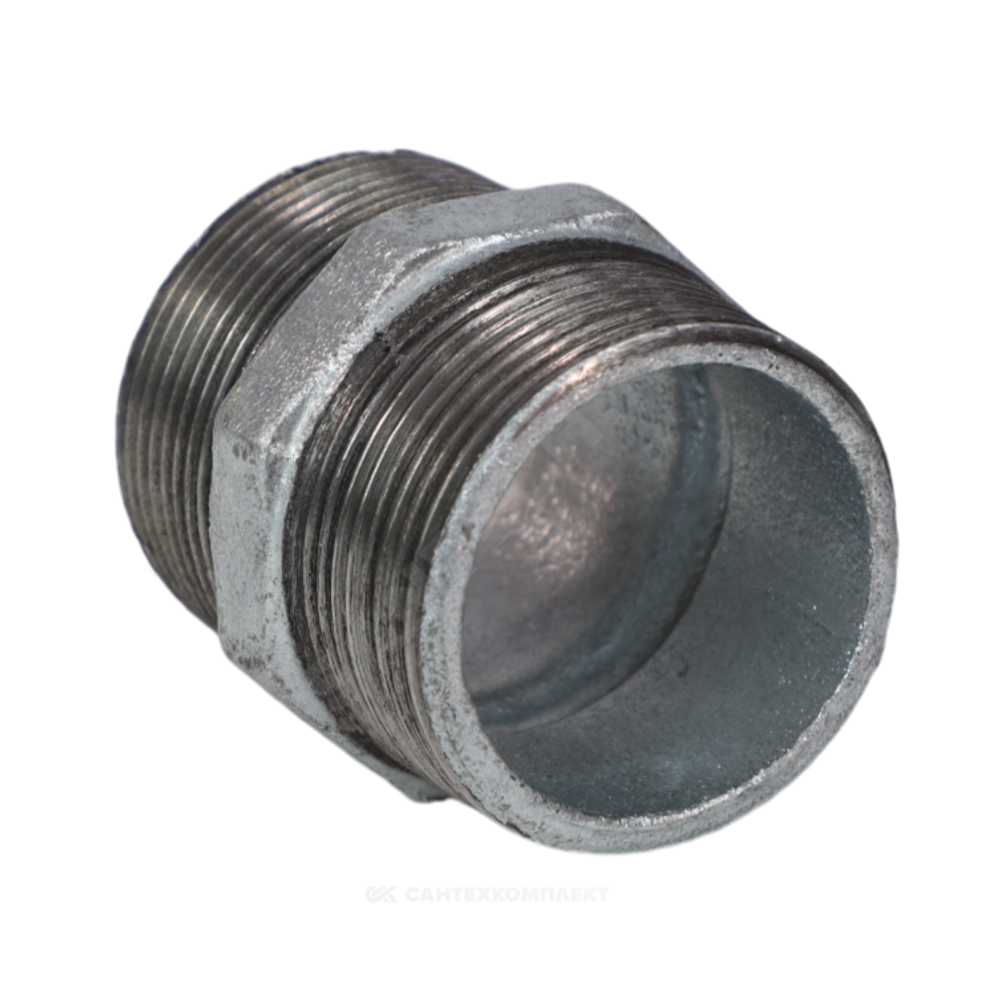 Ниппель прямой чугун оц Ду 40 (1 1/2") НР Fittex PLUS
