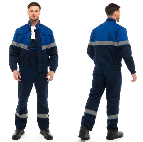 Костюм летний "ОРИОН", цв. синий с васильком, тк Твил