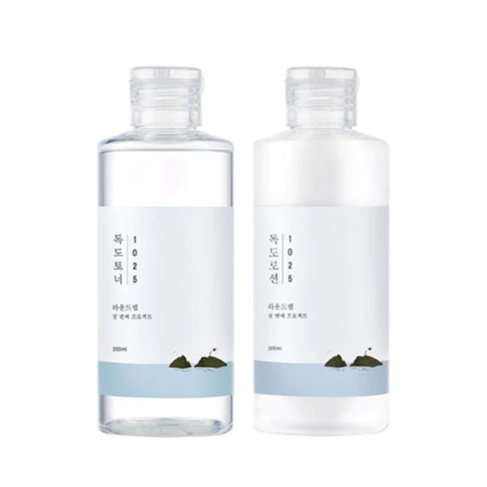 Round Lab Набор для ухода за кожей с морской водой - Dokdo toner+lotion special set, 1шт