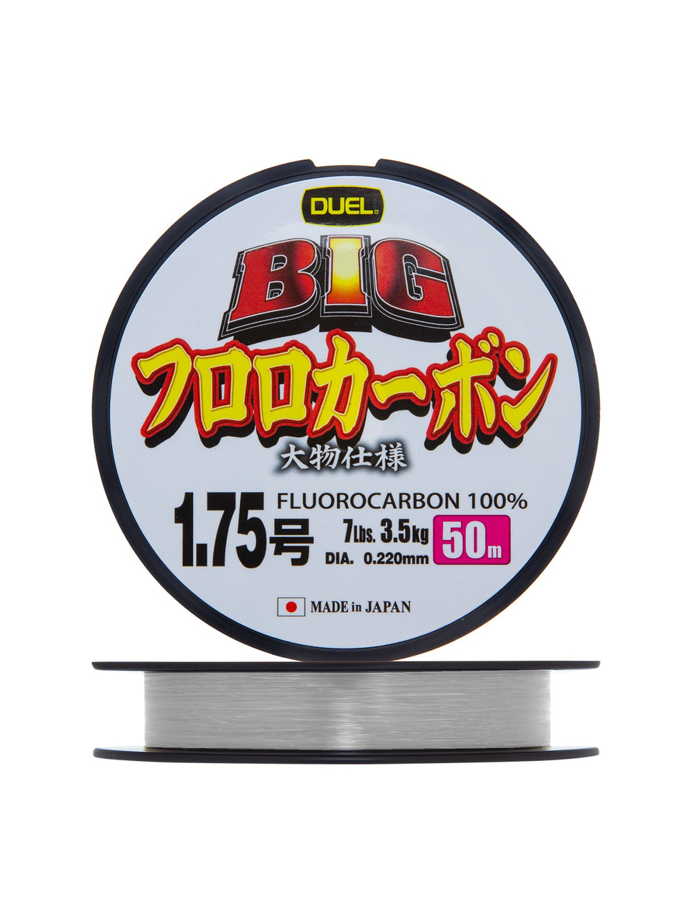 Флюорокарбоновая леска для рыбалки Duel Big Fluorocarbon 100%, 0,66 мм, 50 м, 25 кг, прозрачный