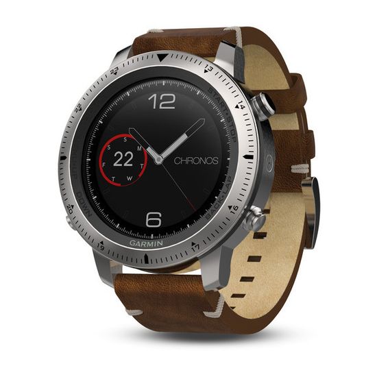 Умные наручные часы Garmin Fenix Chronos (стальной корпус и кожаный ремешок) 010-01957-00