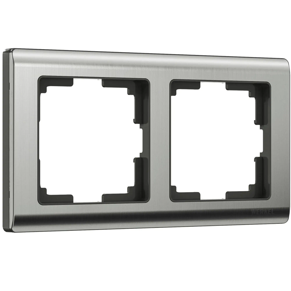 Рамка на 2 поста Metallic (глянцевый никель) W0021602