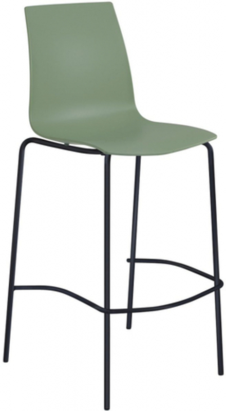 Стул пластиковый барный Papatya X-Treme BSL Pro, черный, зеленый