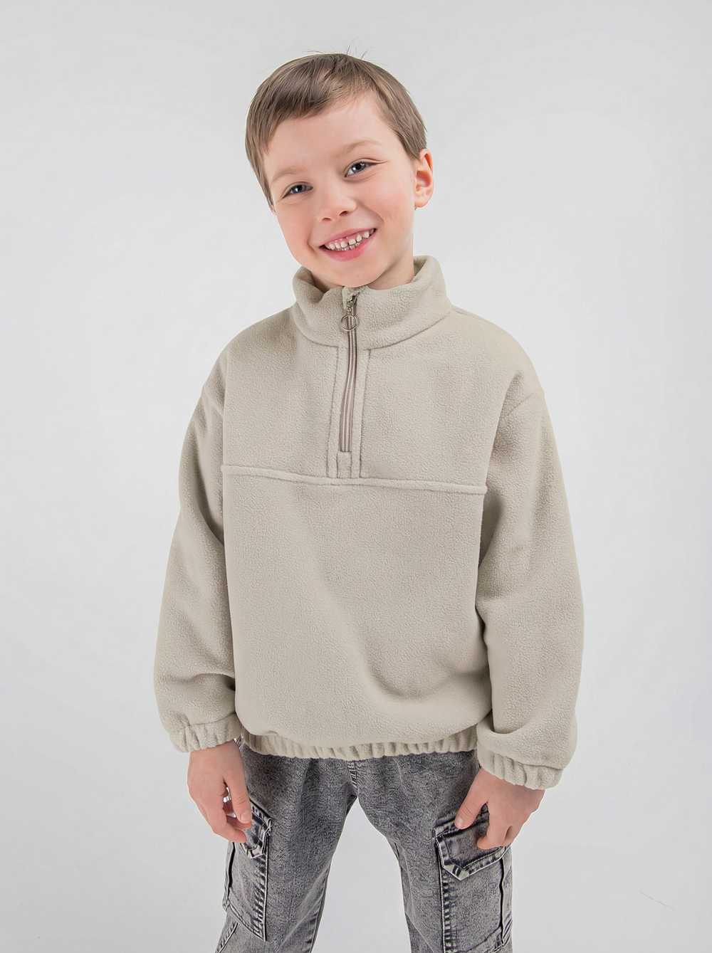 Олимпийка флисовая "Кремовый"