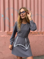 Платье Баска мини графит