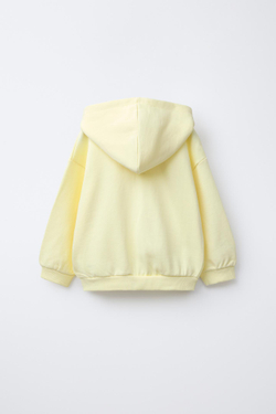 ZARA ХУДИ С РЕЛЬЕФНОЙ НАДПИСЬЮ, СВЕТЛО-ЖЕЛТЫЙ