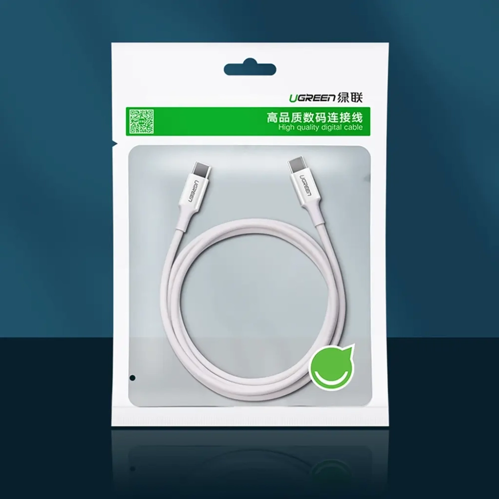 Кабель USB C - USB C, 480Mbps, 3A, QC4.0/PD3.0, 60W, 2m, UGREEN 60520