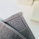 Полотенце махровое 50*90см «POSEIDON» цвет серый шторм 10330 плотность 420гр/м2 с петелькой-подвесом