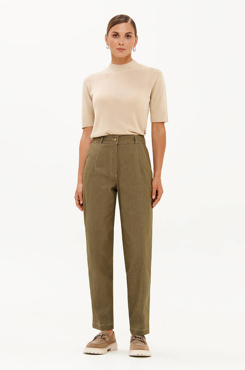 31188 Джинсы женские (оливковый джинс)