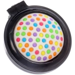 Расческа массажная детская складная «КАРАМЕЛЬ», вишенки, цвет черный, d-6см (пакет с подвесом)