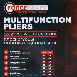 Плоскогубцы многофункциональные 5в1 FORCEKRAFT FK-611200-6