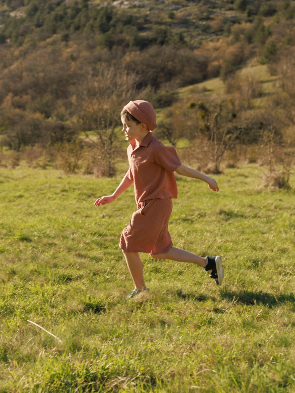 Шорты удлиненные Mjölk Toffee, из муслина