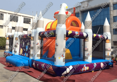 Коммерческий надувной батут "Покоряем космос" 10*6*4 м