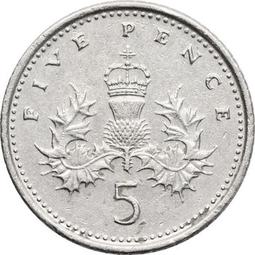 5 пенсов 1998-2008 Великобритания