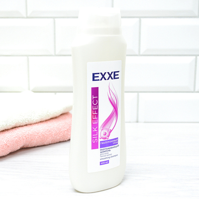 Шампунь "Гиалуроновый уход" SILK EFFECT 400мл, EXXE
