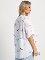 Блуза Онисия (белая/стрекозы) Б15947-4М LT Collection