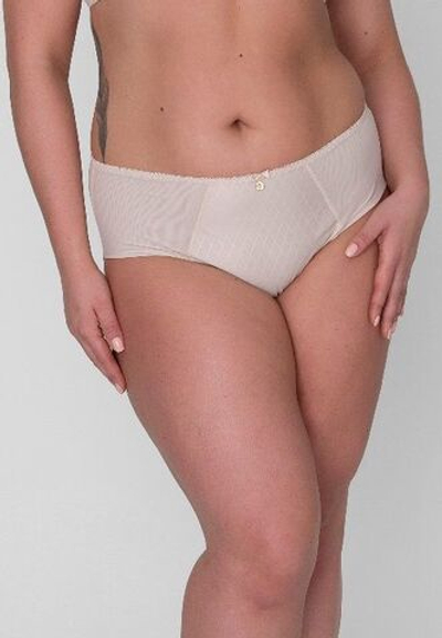 Женские трусики-слипы из ткани с тиснением (Размер: 4X) (Цвет: телесный)