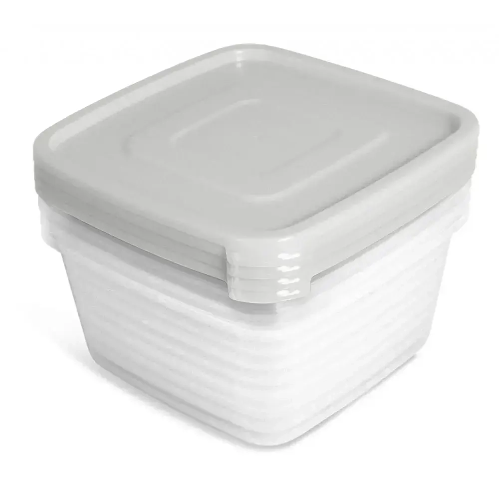 Контейнер для продуктов (СВЧ) Унико квадратный 0,9л набор 4шт. С214 (комплект 16 шт)