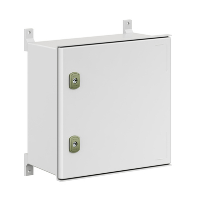 Цельный навесной шкаф из фибергласа без МП со сплошной дверью400х400х200 (ВхШхГ) мм