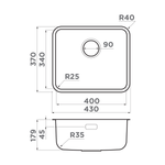 кухонная мойка Omoikiri Omi 43-U/I Ultra Mini-GB нерж. сталь/графит