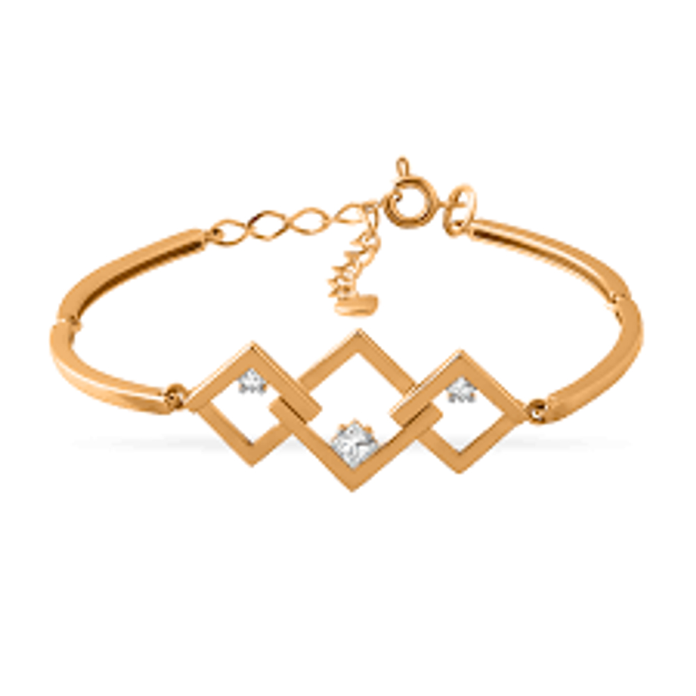 Браслет из золота с фианитами