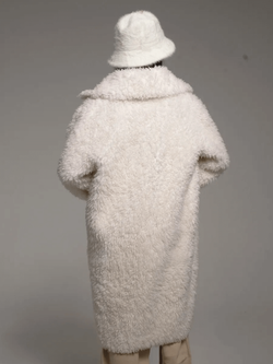 Шуба женская из 100% овечьей шерсти мериноса на зиму, белая, SilverFox