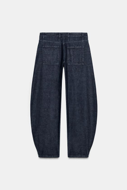 ZARA ДЖИНСЫ BALLOON СО СРЕДНЕЙ ПОСАДКОЙ — ZW COLLECTION, СИНИЙ